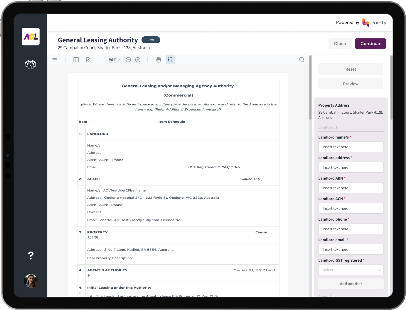 ADL Form Preview